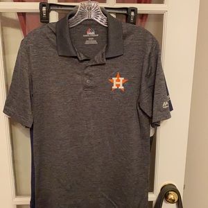 Houston Astro’s Majestic Co Base Polo, Small